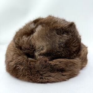 Vintage North King Rabbit Fur Hat XL French Fur Trapper Brown